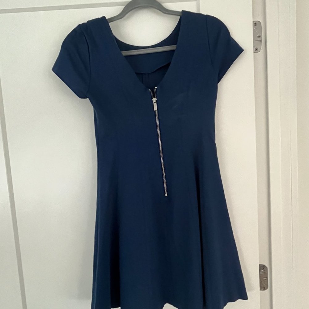 Banana Republic Fit and Flare Blue Short Dress - Picture 3 of 3